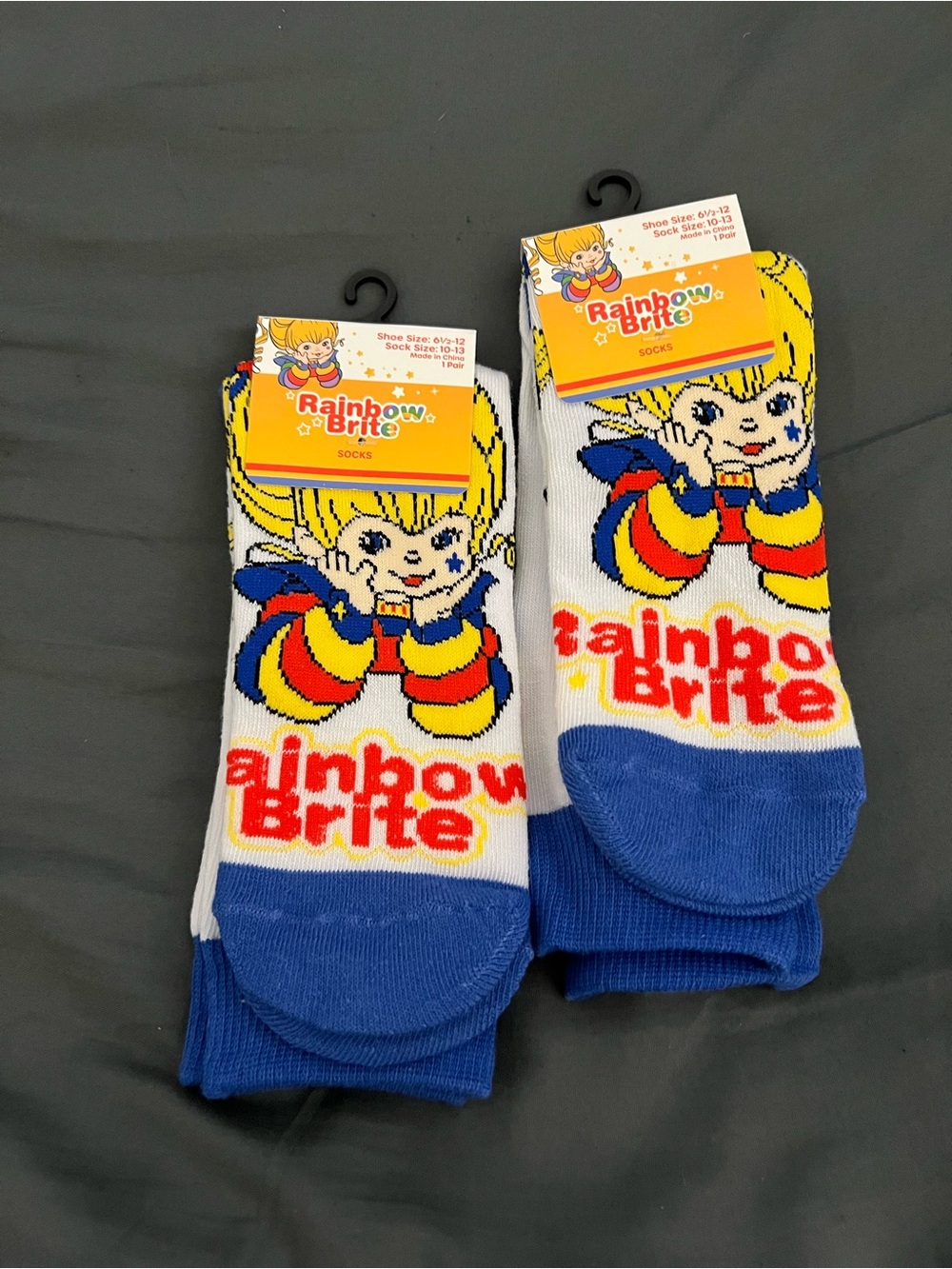 Rainbow Brite 2 pairs of socks New